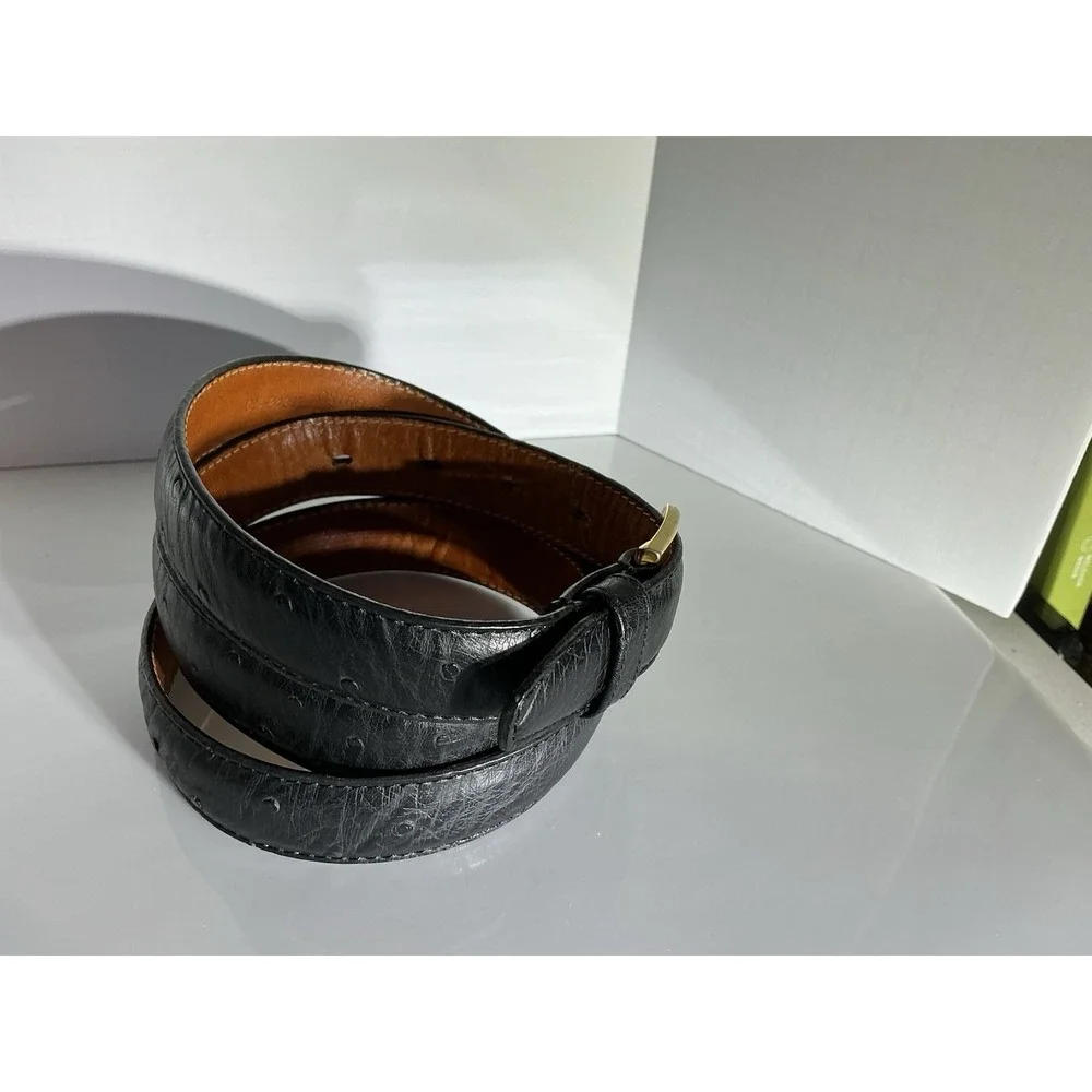 Ostro Grain Full Grain Cowhide Black Belt Size 36 (40